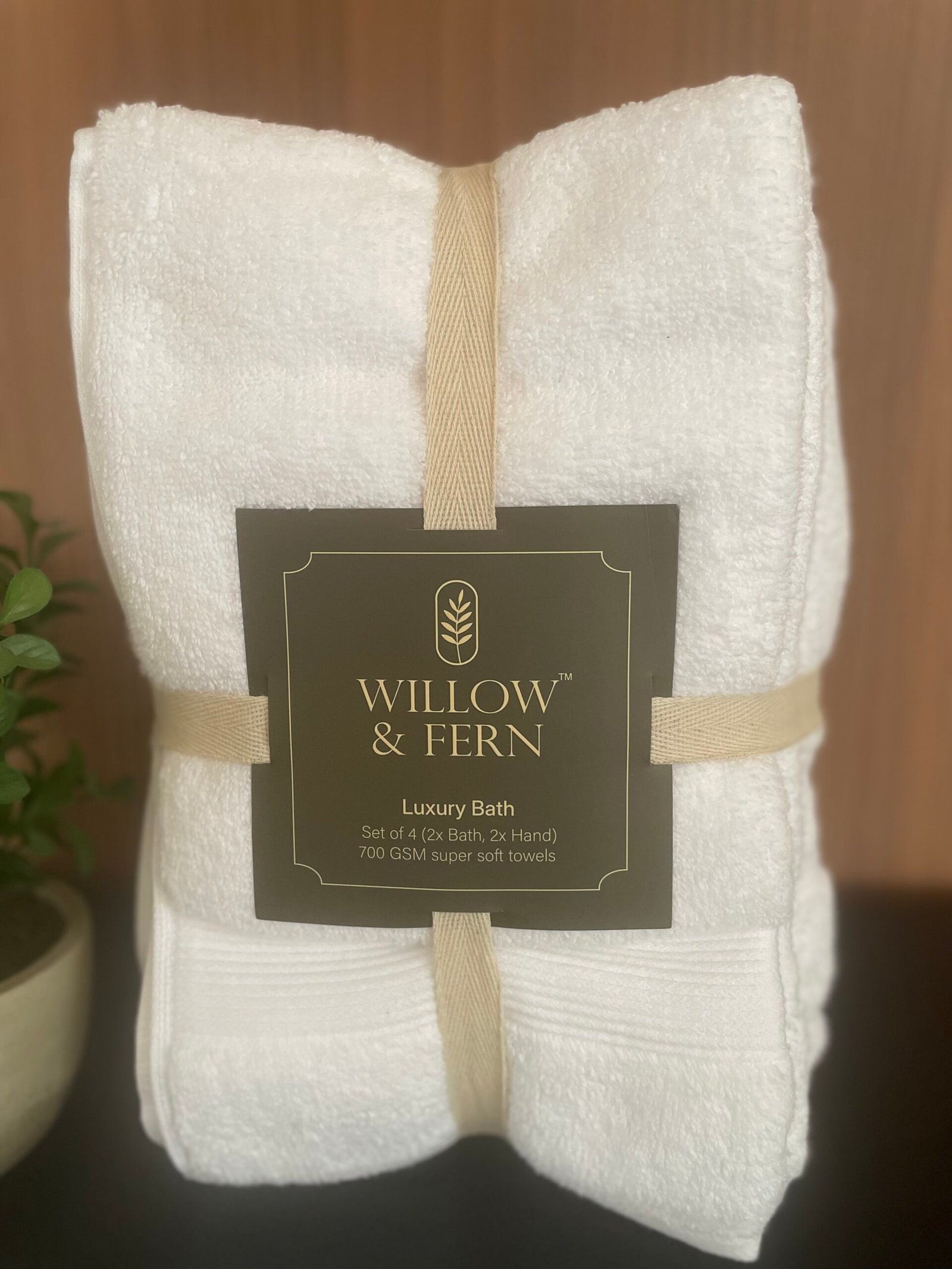 Premium 700 GSM Cotton White Towel Set - Image 2