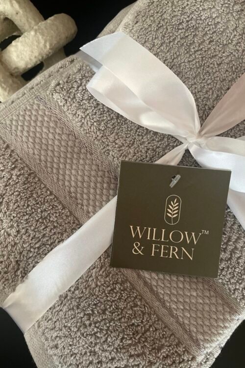 Premium 550 GSM Cotton Dark Grey Towel Set.